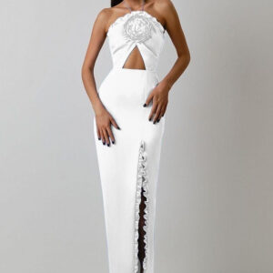 Jovani 67841 Ruffle Evening Dress White