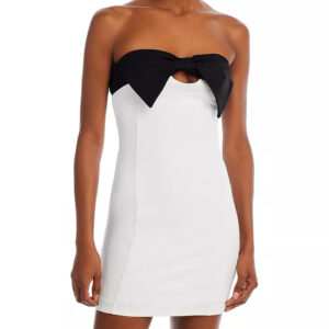 DANIELA BLACK RIBBON MINI DRESS