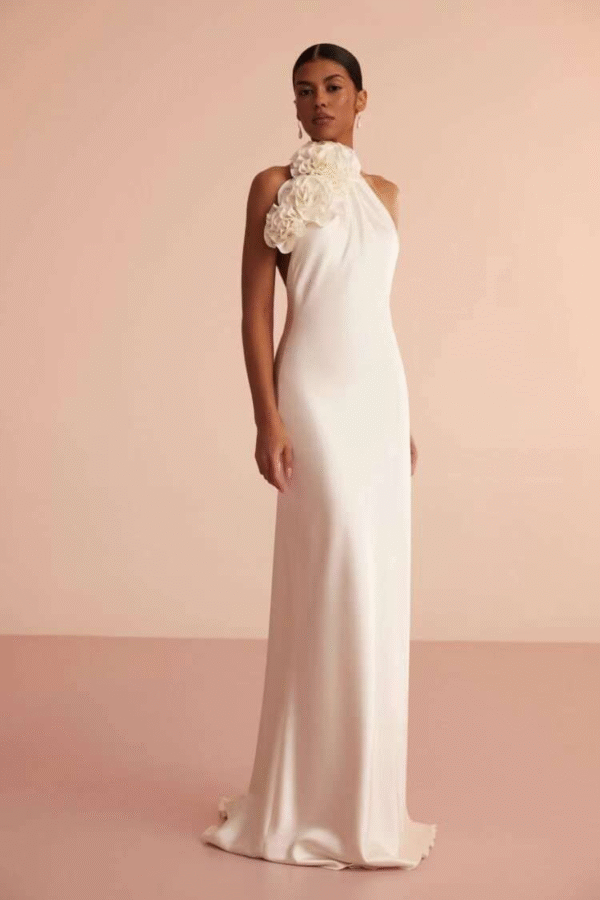 Isabel Floral Applique Gown