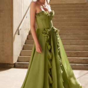 Gia Selina Strapless Ruffled Dress