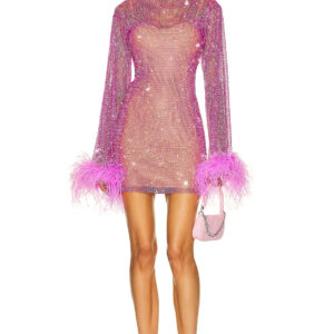 Midnight Mirage Dress Cherry Pink