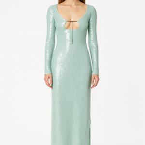 Solaria Long Sleeve Ice Sequin Maxi Dress